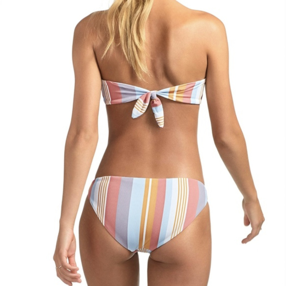 NWT Vitamin A Verano Rainbow Stripe Luciana Hipster Bikini Bottoms - Picture 2 of 9